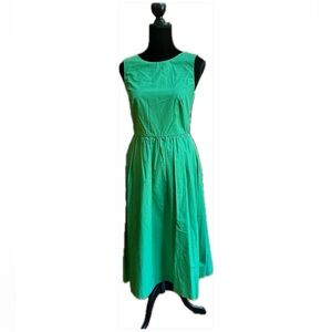 J. Crew Vibrant Green Midi Dress